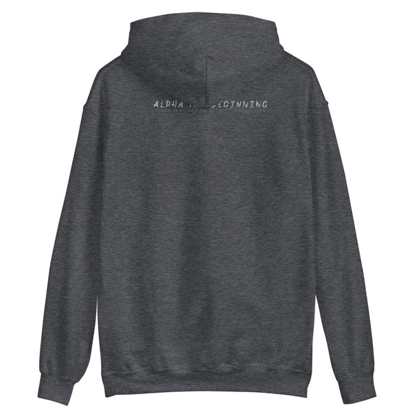 Alpha The Beginning & Quote Screen Print Unisex Hoodie