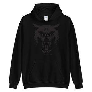 Solo Trace Wolf Screen Print Unisex Hoodie