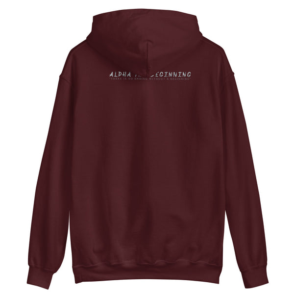 Alpha The Beginning & Quote Screen Print Unisex Hoodie
