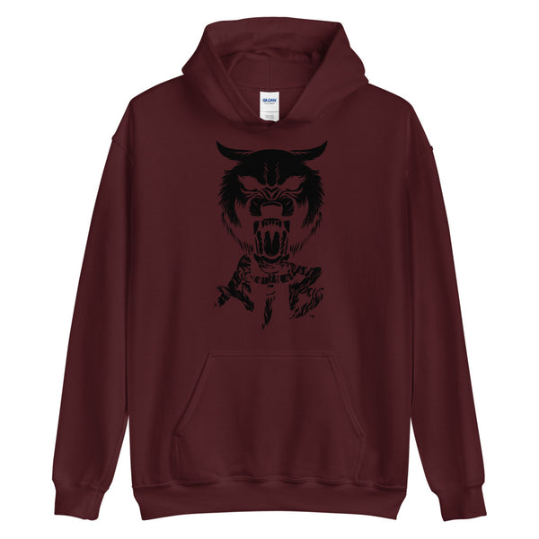 ATB Trace Wolf Screen Print Unisex Hoodie